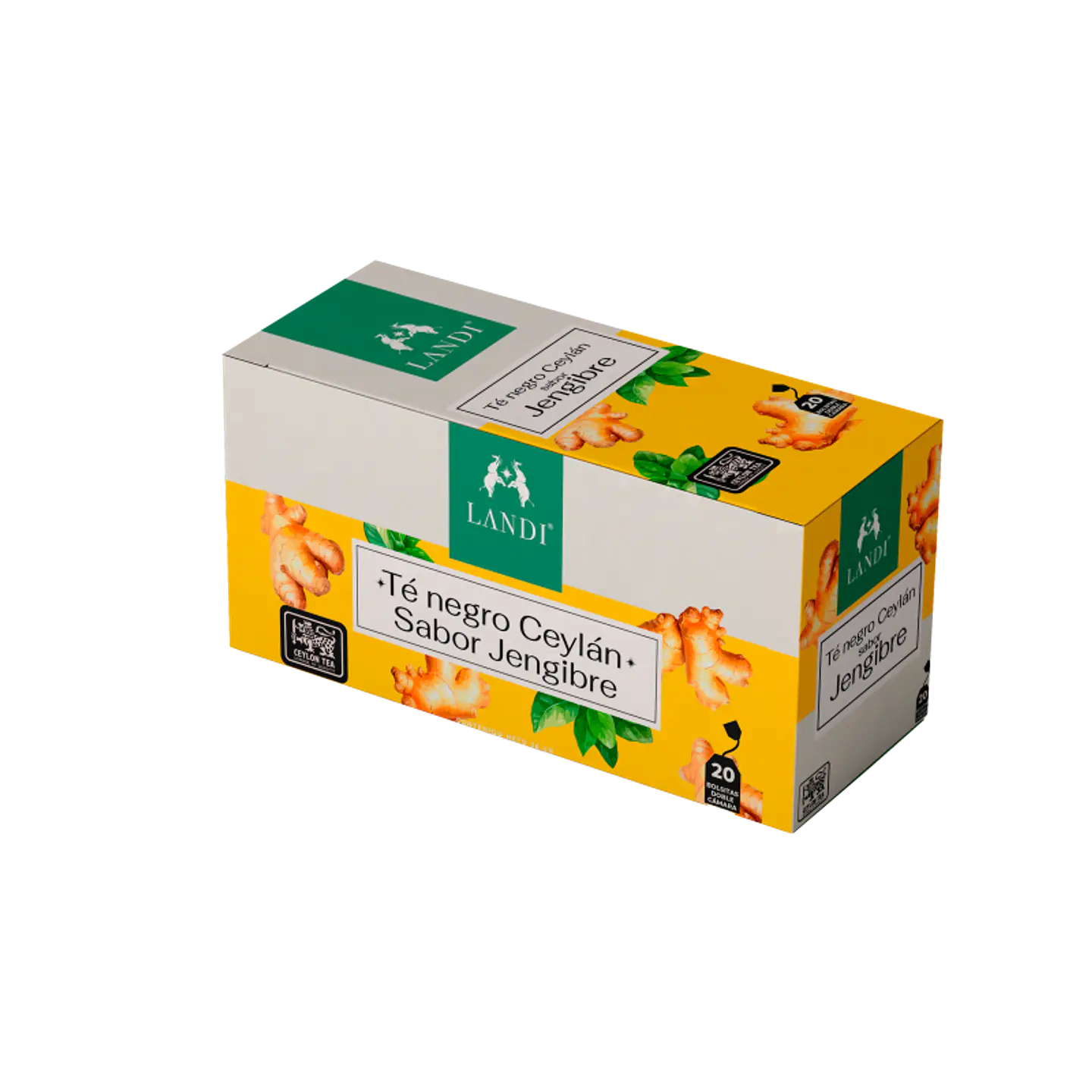 Landi - Té Negro Ceylán sabor Jengibre 36g 1
