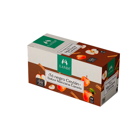 Landi - Té Negro Ceylán sabor Manzana Canela 36g