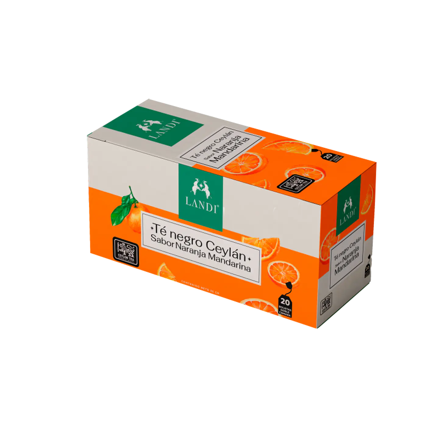 Landi - Te negro Ceylan sabor naranja mandarina 36grs 1