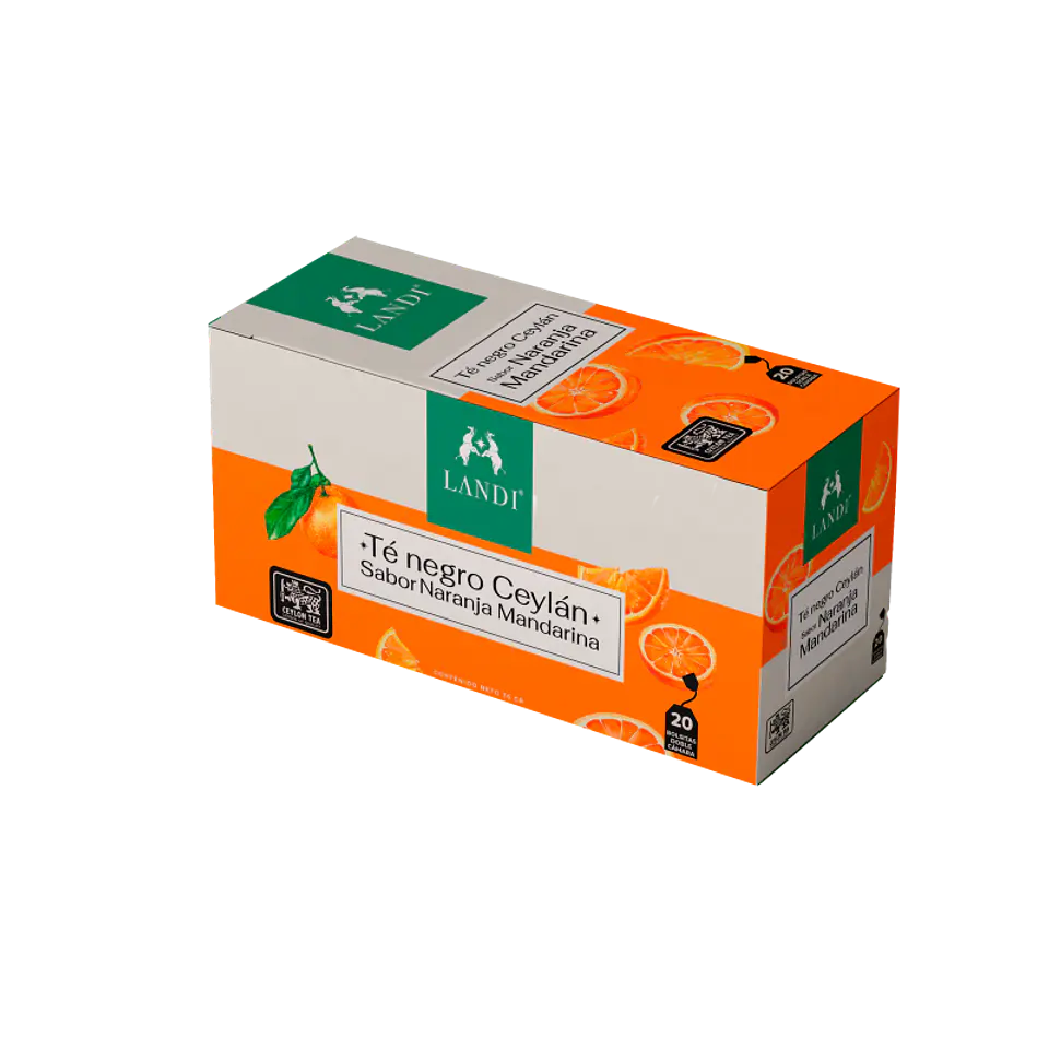 Landi - Te negro Ceylan sabor naranja mandarina 36grs 1