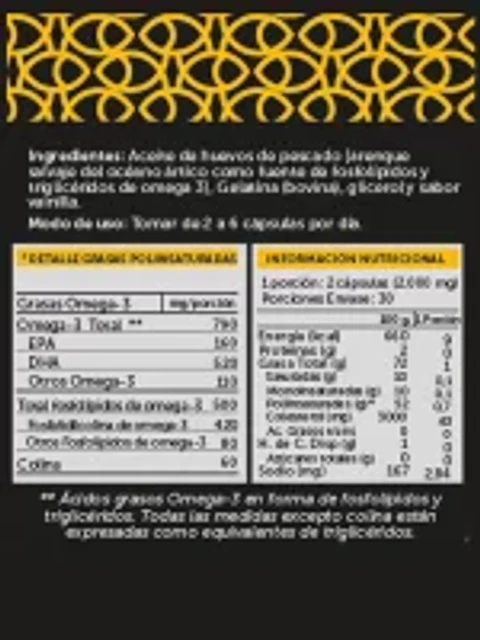 Omega Plus 790mg 60 Cápsulas Wellplus