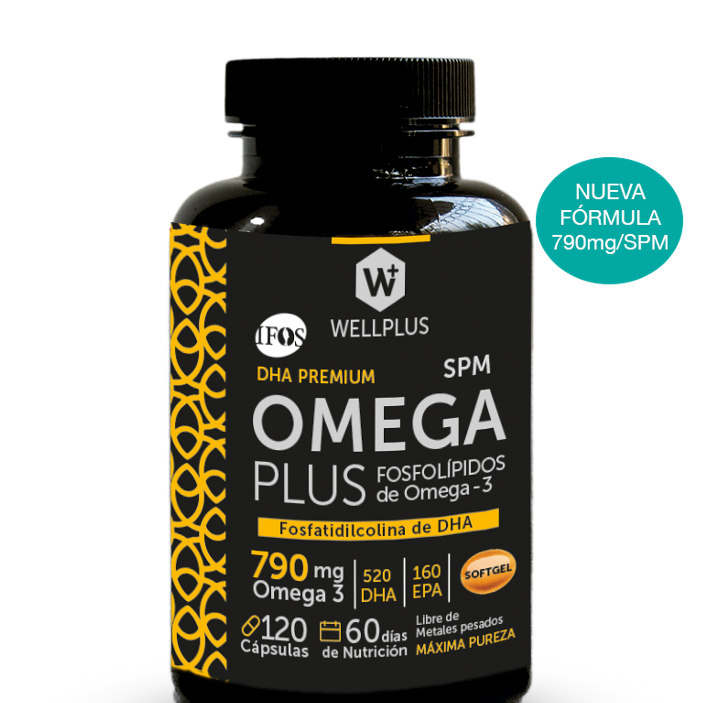 Omega Plus 790mg 120 Cápsulas Wellplus 1