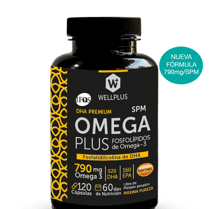 Omega Plus 790mg 120 Cápsulas Wellplus 1