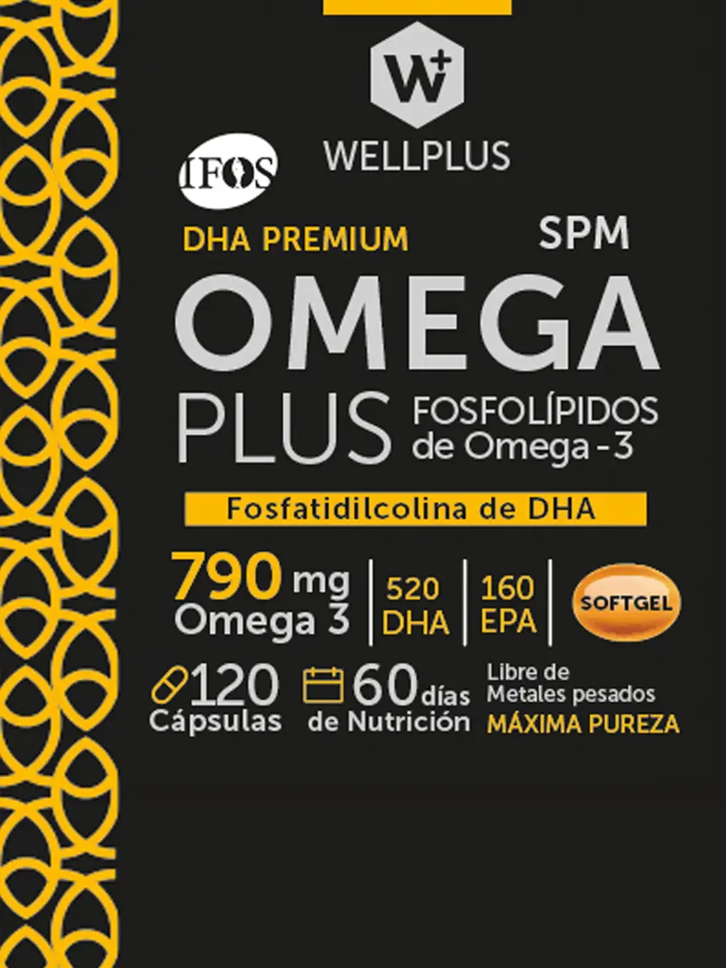 Omega Plus 790mg 120 Cápsulas Wellplus 3