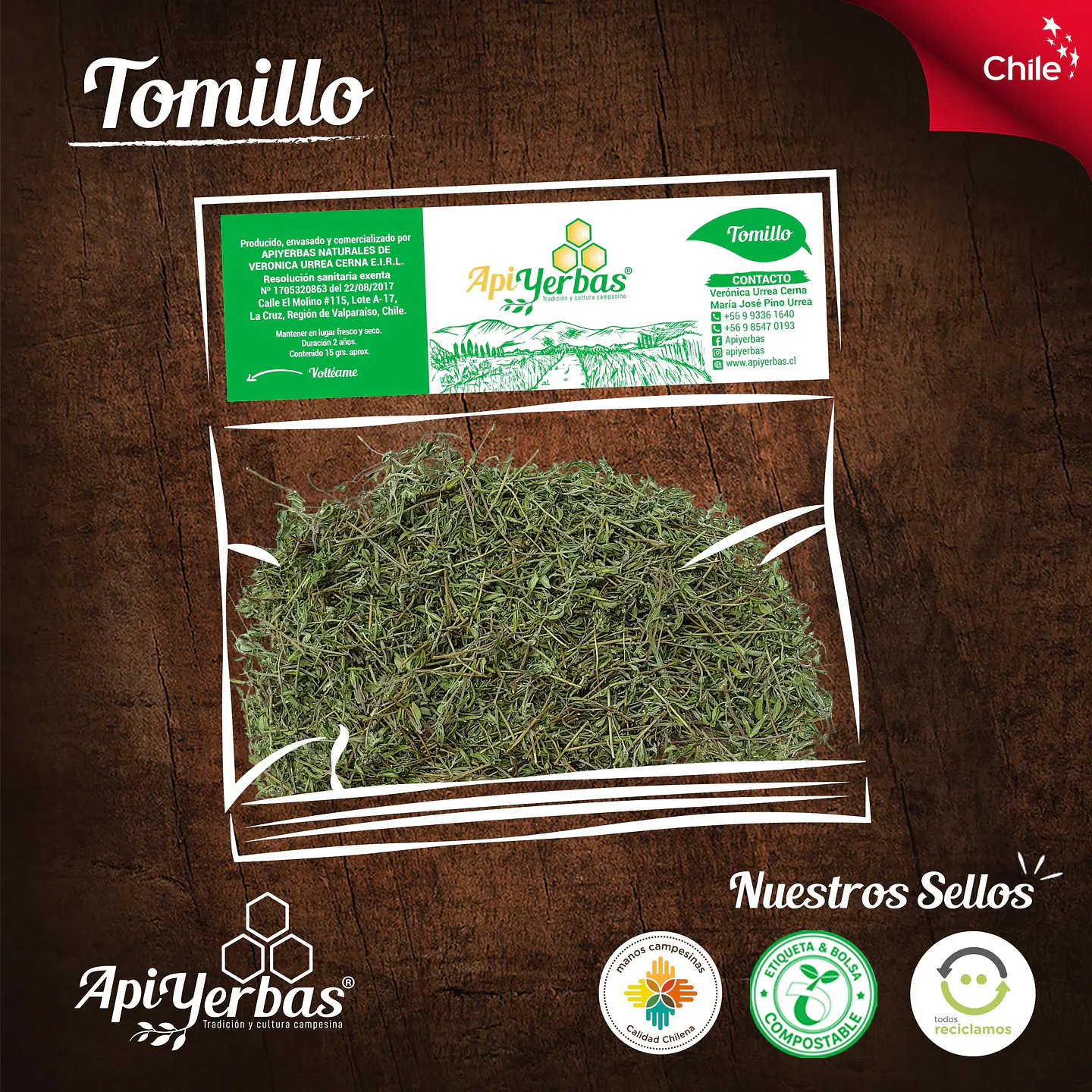 Apiyerbas - Tomillo 15grs  1