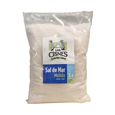 Los Cisnes -  sal de mar Cahuil Molida 1kg  