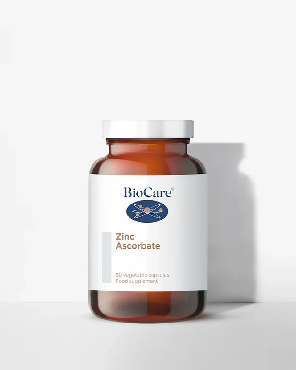 Ascorbato de Zinc 60 capsulas Biocare  1