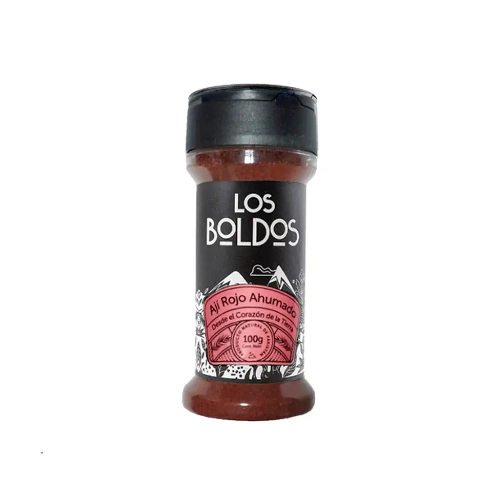 Los Boldos - Frasco Condimento Ají Rojo Ahumado 100grs  1