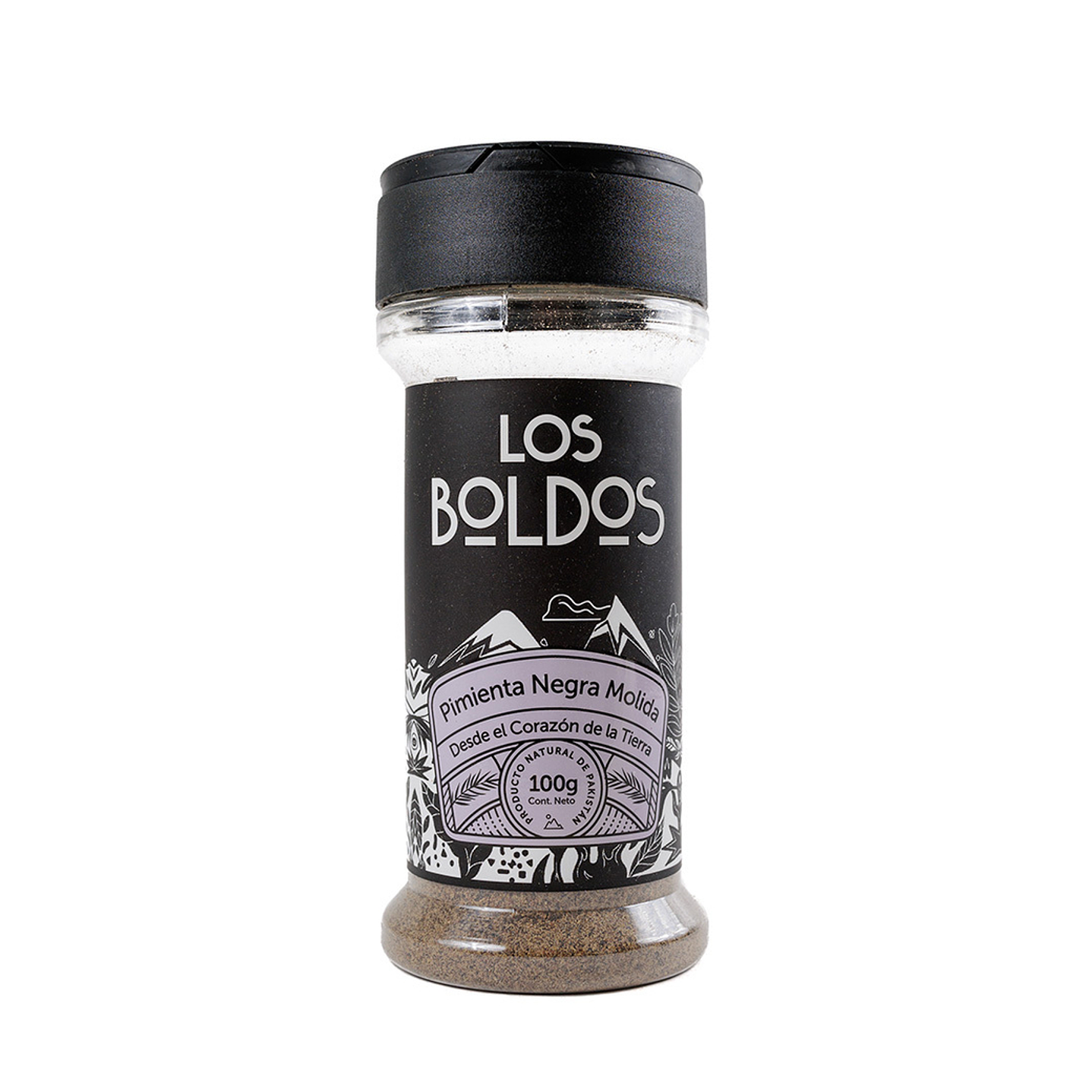 Los Boldos - Frasco Condimento Pimienta Negra 100grs 1