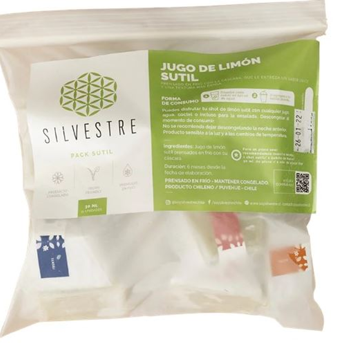 Jugo de Limon Sutil 15 cubos Soy Silvestre 