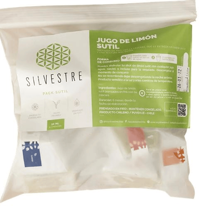 Jugo de Limon Sutil 15 cubos Soy Silvestre 