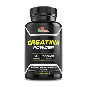 Creatina Monohidratada 500mg 60 Cápsulas Vegetales  - Fuente Vital
