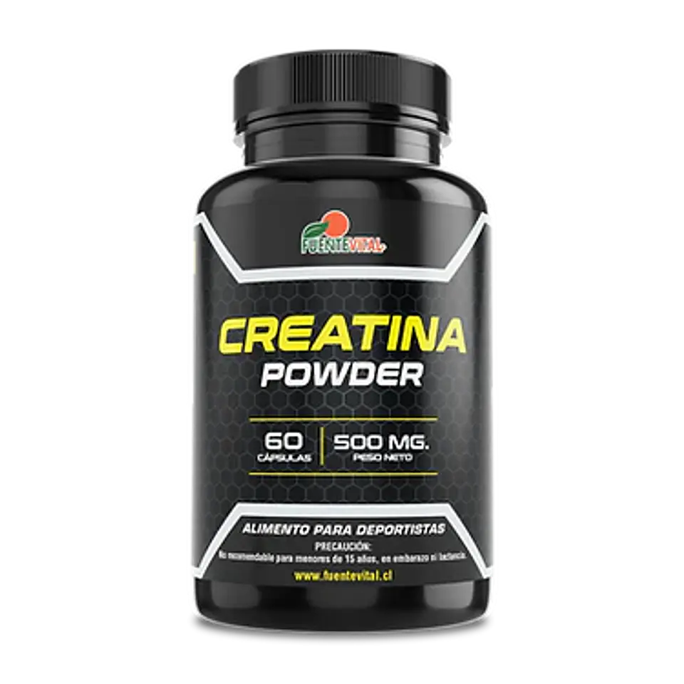 Creatina Monohidratada 500mg 60 Cápsulas Vegetales  - Fuente Vital 1