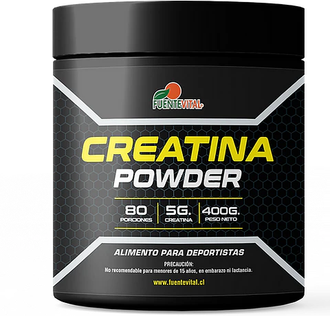 Creatina Monohidratada en polvo 400 gr Fuente vital 