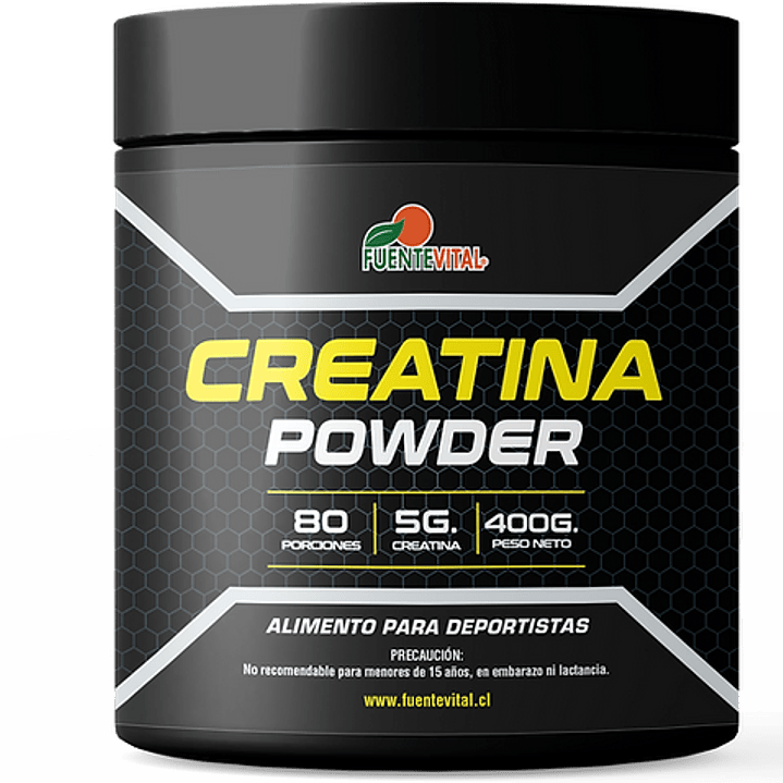 Creatina Monohidratada en polvo 400 gr Fuente vital  1