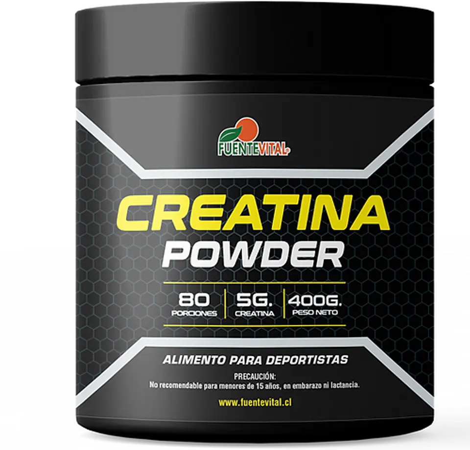 Creatina Monohidratada en polvo 400 gr Fuente vital  1