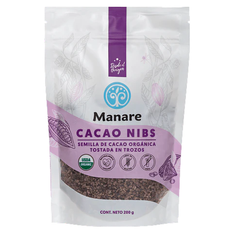 Cacao Nibs Organico 200grs Manare