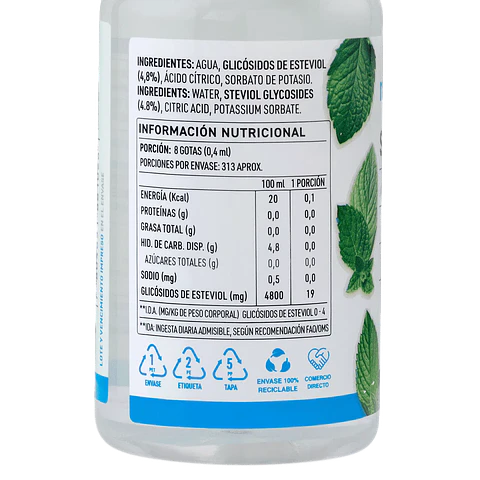 Stevia liquida 125ml Manare
