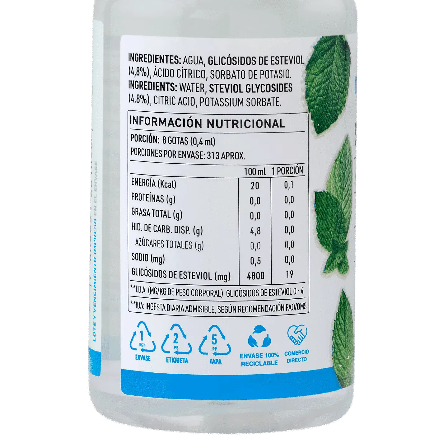 Stevia liquida 125ml Manare 2
