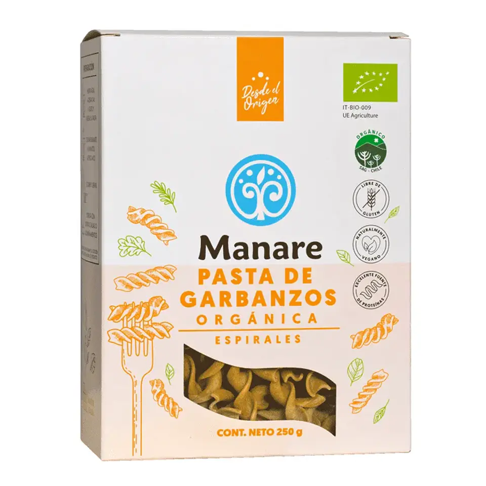 Espirales de Garbanzos 250g Manare 1