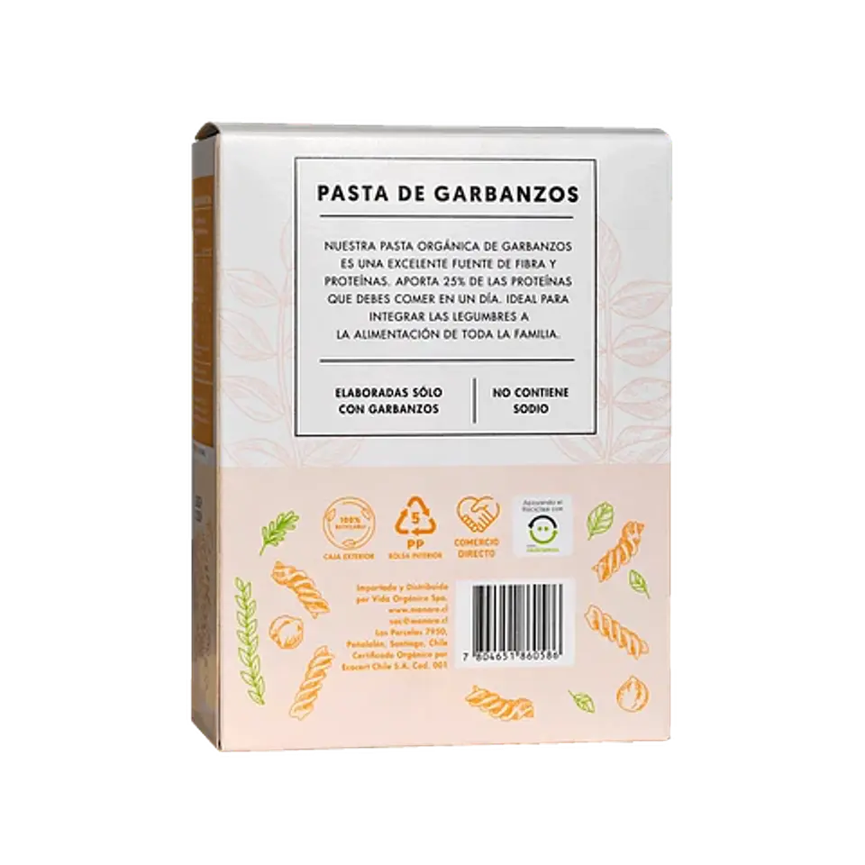 Espirales de Garbanzos 250g Manare 2
