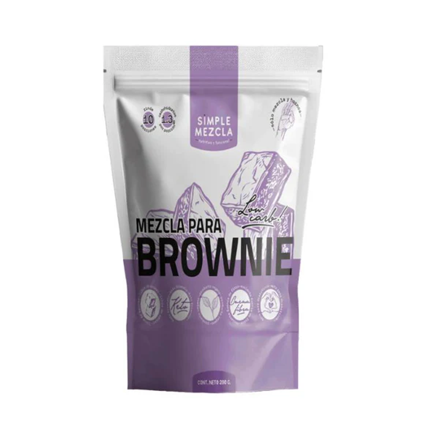 Mezcla para Brownie Low carb 290g Simple Mezcla  1