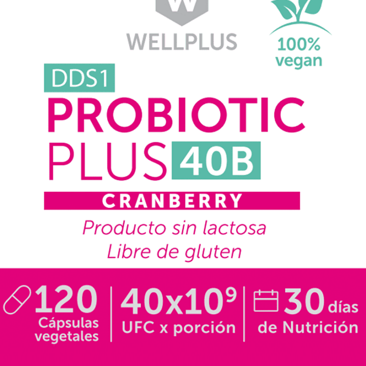 Wellplus - Probiotic plus 40b + Cranberry 120 2