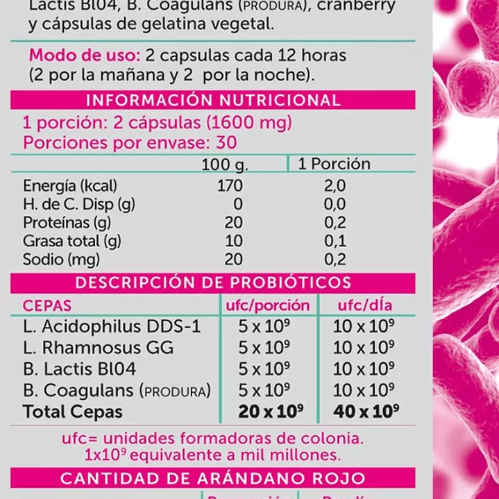 Wellplus - Probiotic plus 40b + Cranberry 120 3