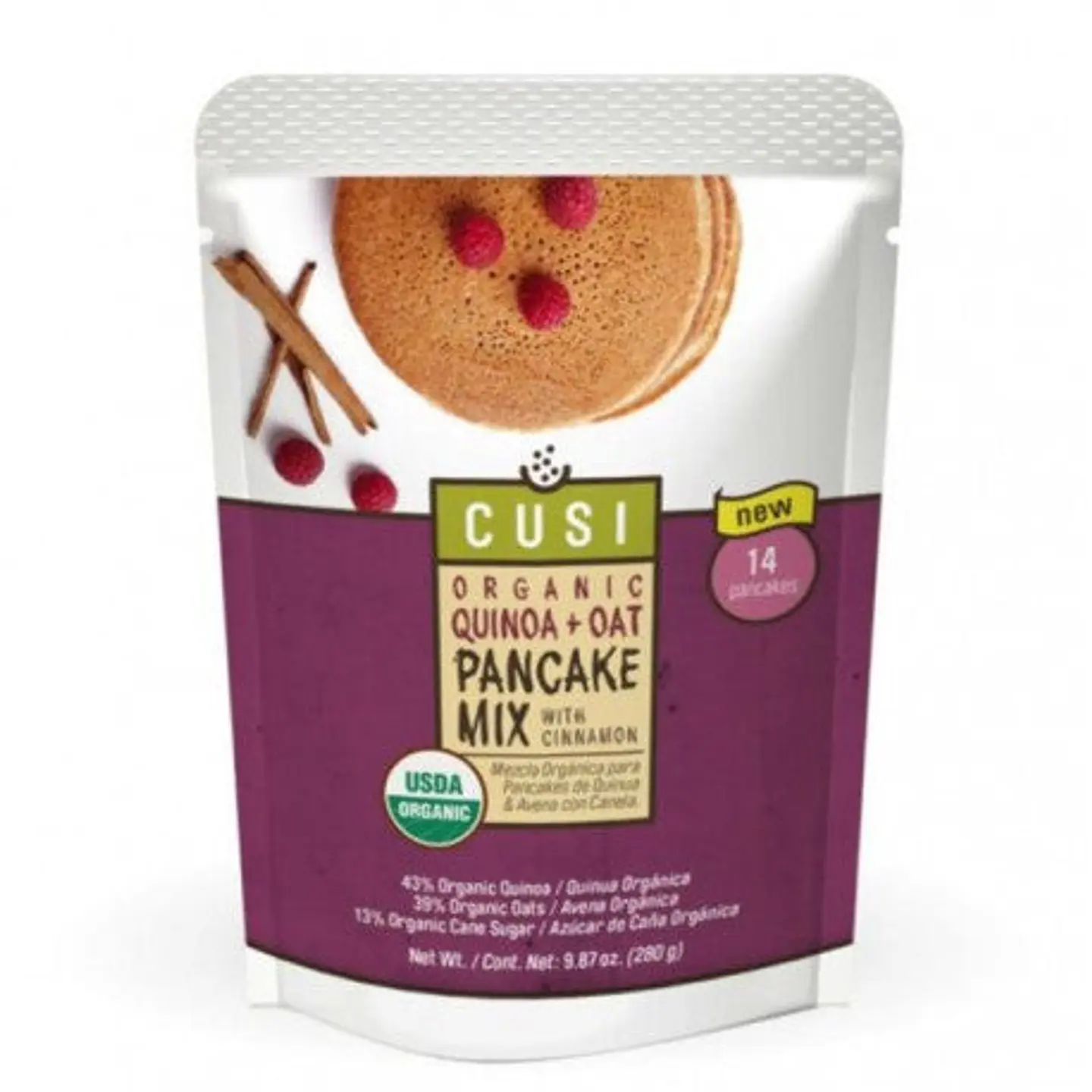 Cusi - Mezcla para panqueques sin gluten 280g  1