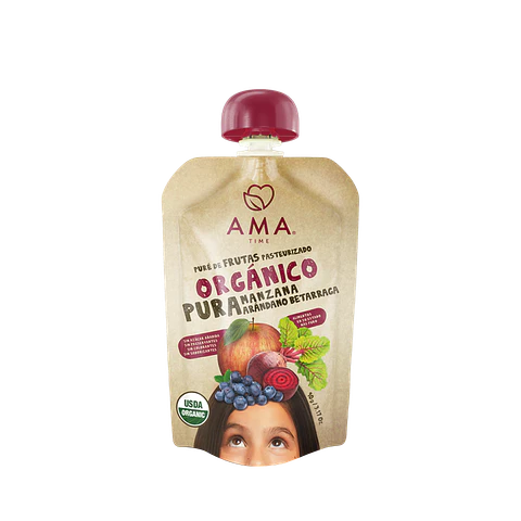AMA - Pure de Manzana Arandanos y Betarraga 90grs 