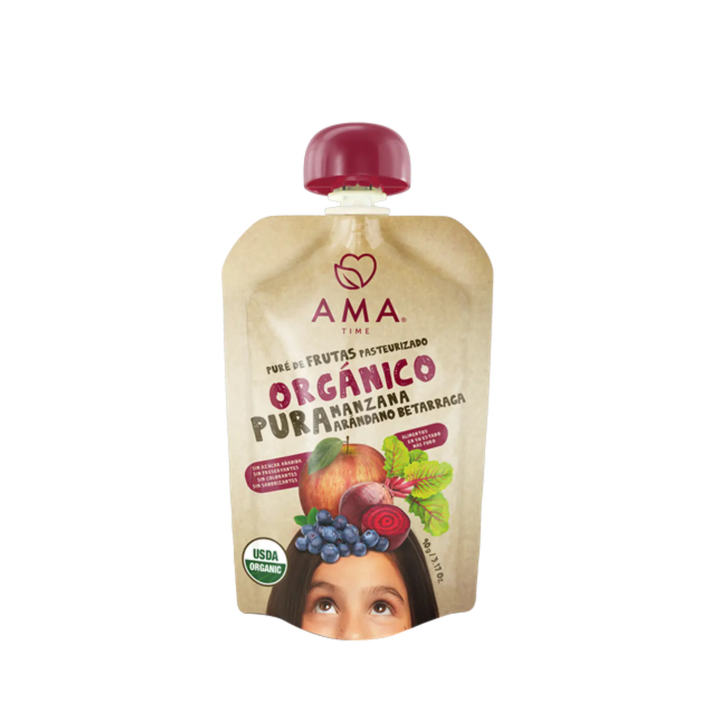AMA - Pure de Manzana Arandanos y Betarraga 90grs  1