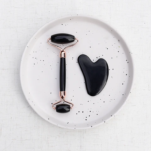 Austral Organics - Set Facial Roller + Guasha Obsidiana 