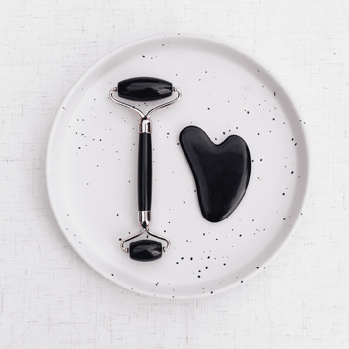 Austral Organics - Set Facial Roller + Guasha Obsidiana  1