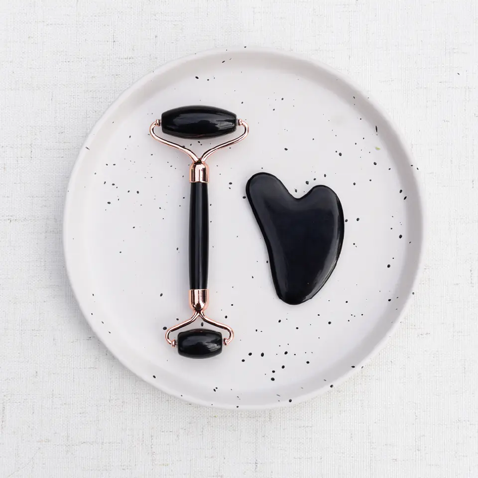 Austral Organics - Set Facial Roller + Guasha Obsidiana  1