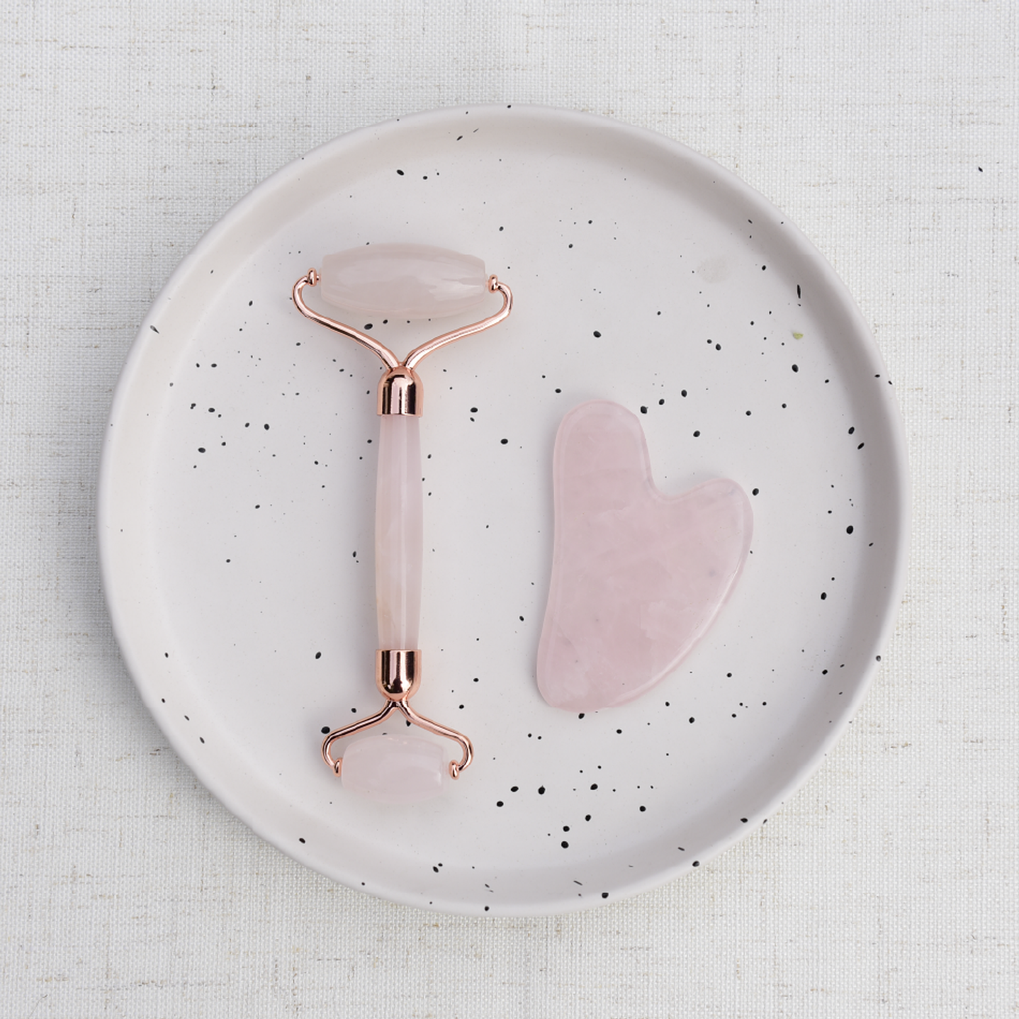 Austral Organics - Set Facial Roller + Guasha Cuarzo Rosa  1