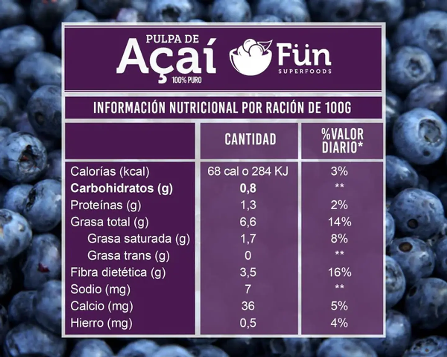 Fun - Pulpa de Acai unidad 100g  