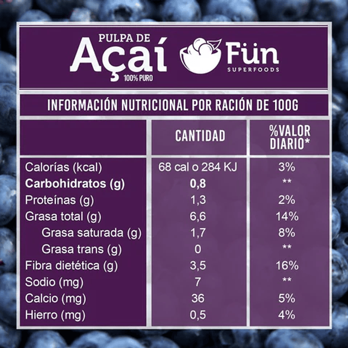 Fun - Pulpa de Acai unidad 100g  