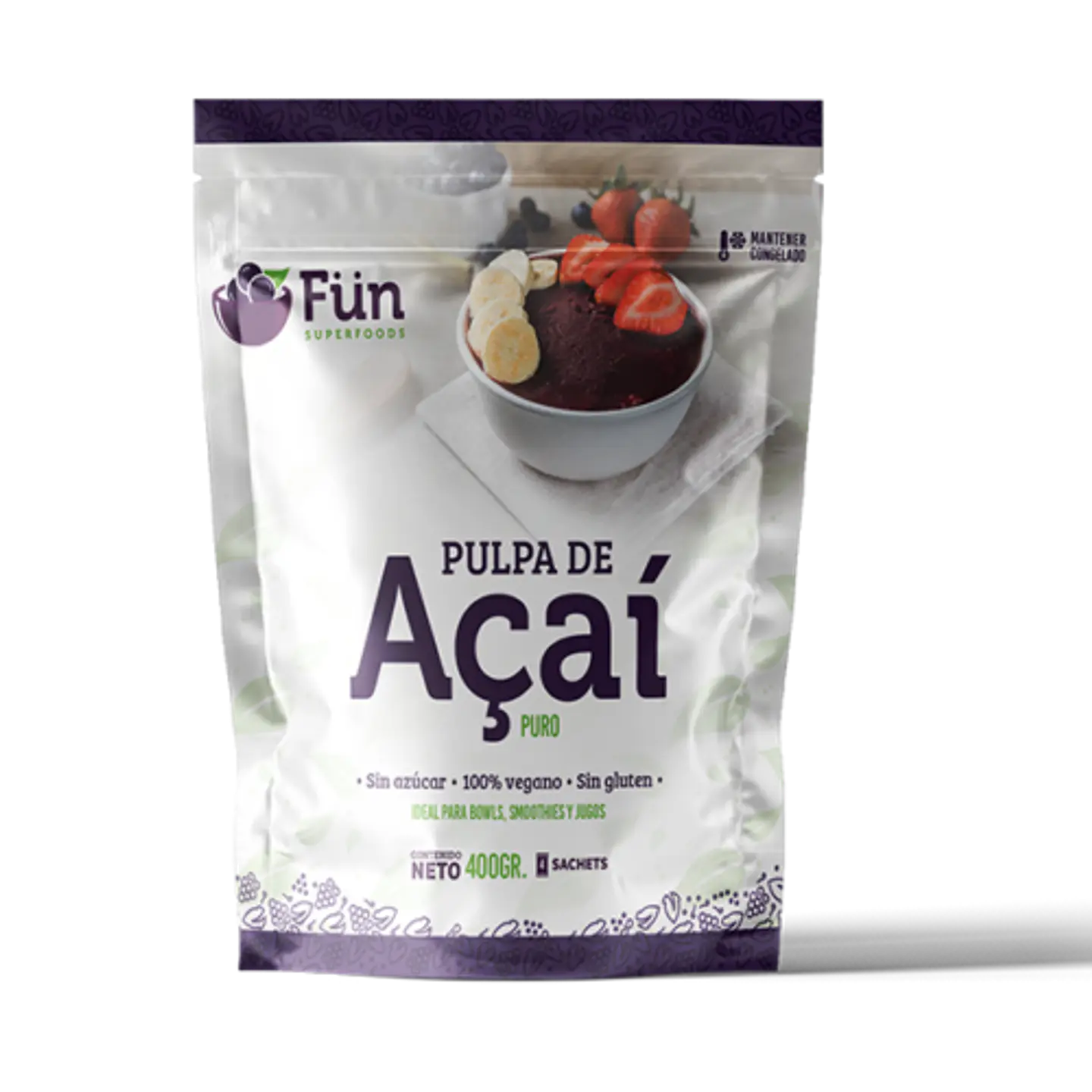 FUN - Pulpa de Acai Puro pack 4x100g  