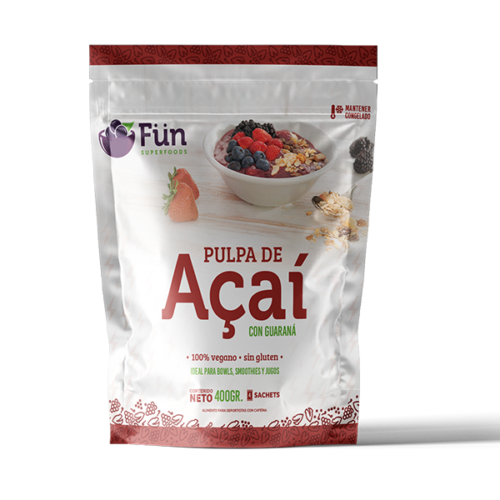 FUN - Pulpa de Acai + Guarana pack 4x100g Producto congelad