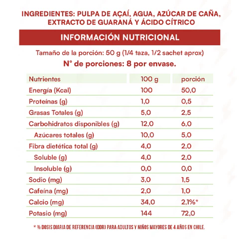 FUN - Pulpa de Acai + Guarana pack 4x100g "Producto congelado, solo disponible para retiro en tienda"