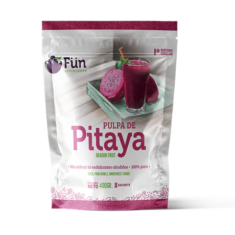 FUN - Pulpa de Pitaya pack 4x100g "Producto congelado, solo disponible para retiro en tienda"