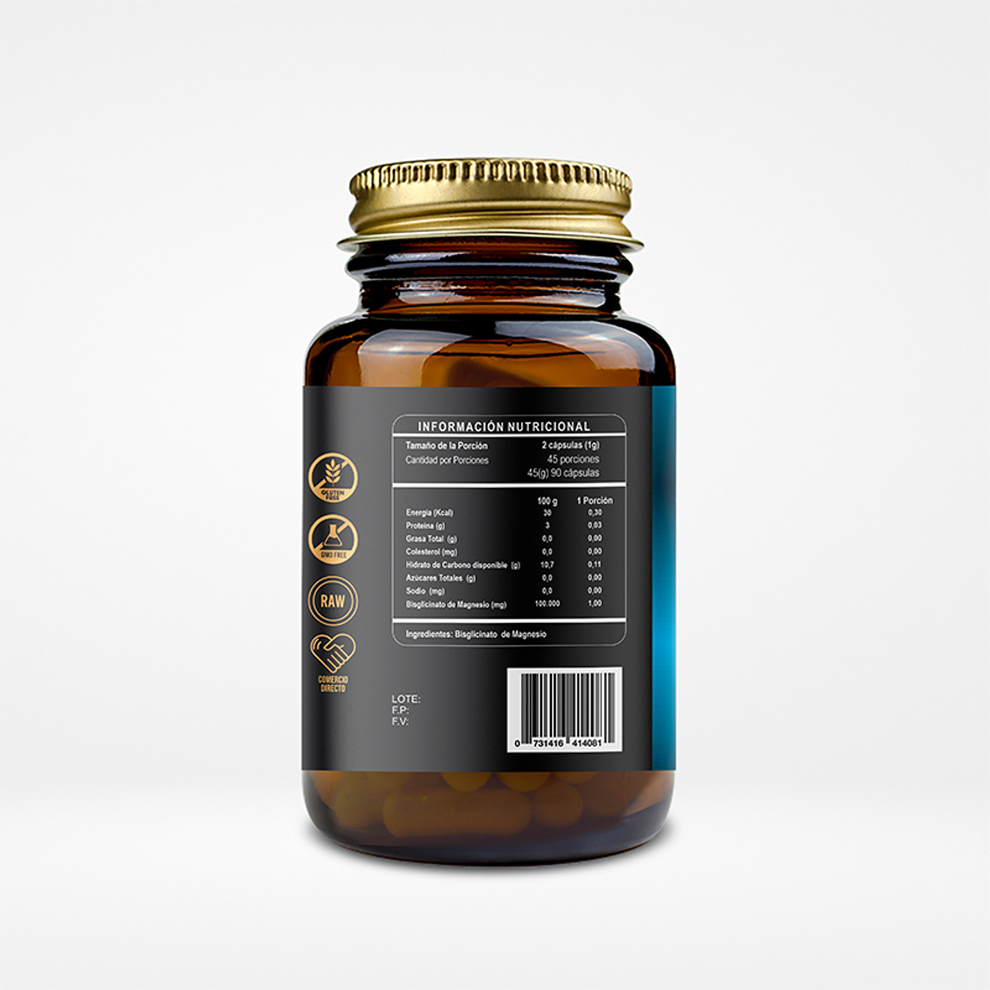 RI and CO - Bisglicinato de Magnesio 90capsulas  2