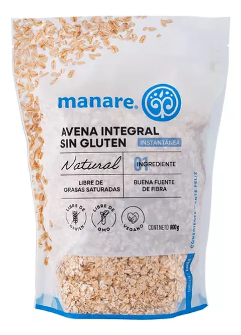 Manare - Avena Sin Gluten Instantánea 800g