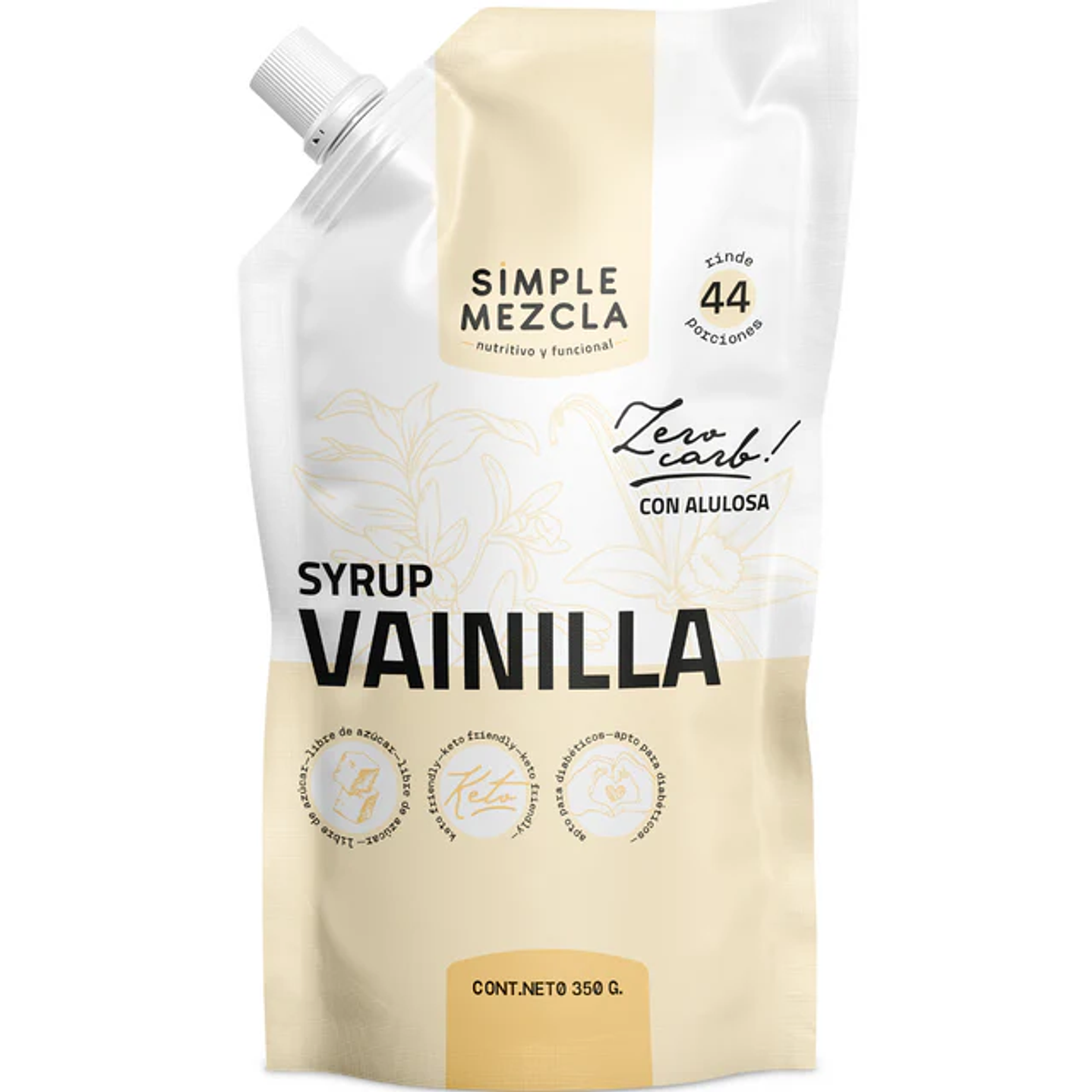 Simple Mezcla - Syrup vainilla keto 350g  1