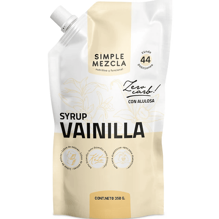 Simple Mezcla - Syrup vainilla keto 350g  1