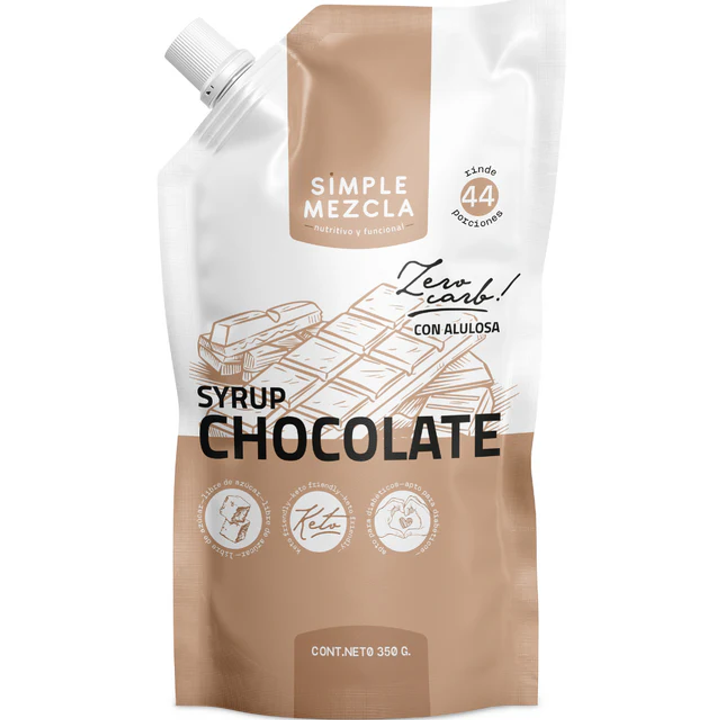 Simple Mezcla - Syrup Chocolate keto 350g  1