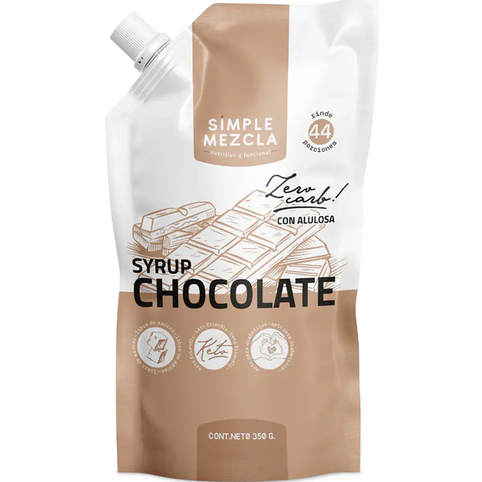 Simple Mezcla - Syrup Chocolate keto 350g  1