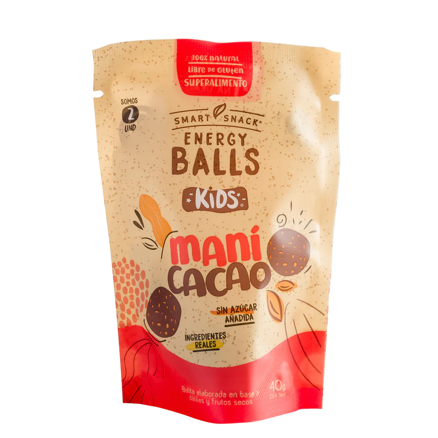 Smart Snack - Energy Balls Mani Cacao 40g  1