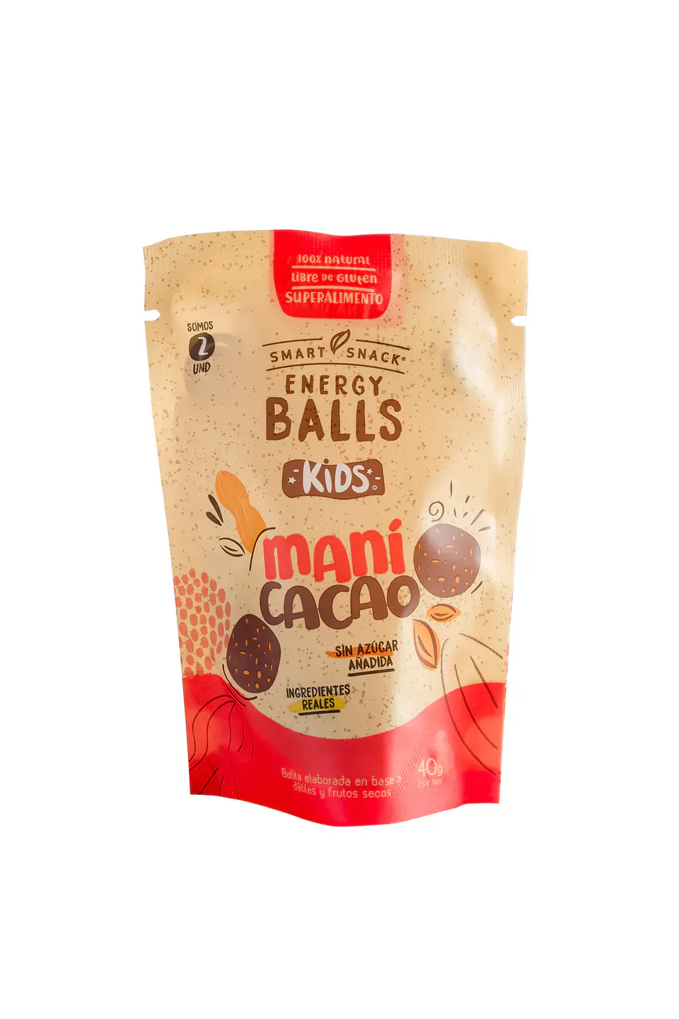 Smart Snack - Energy Balls Mani Cacao 40g  1