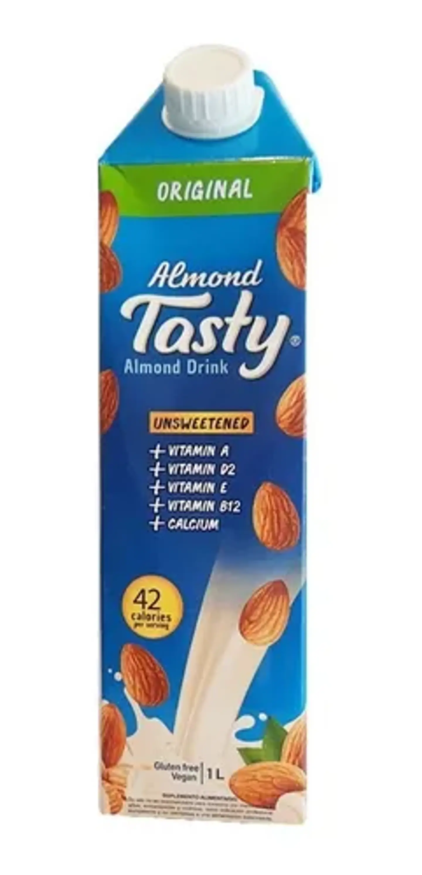 Tasty - Bebida vegetal de almendra sin azucar 1L  1